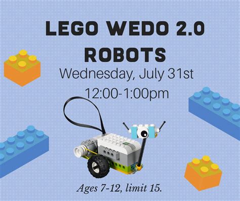 Lego WeDo 2.0 Robots at Brainerd Public Library - Events Calendar