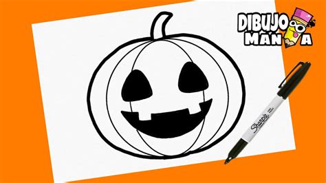 COMO DIBUJAR UNA CALABAZA DE HALLOWEEN FACIL / how to draw halloween ...