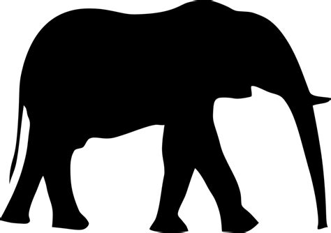 Elephant | Free Stock Photo | Illustration of an elephant silhouette | # 10699