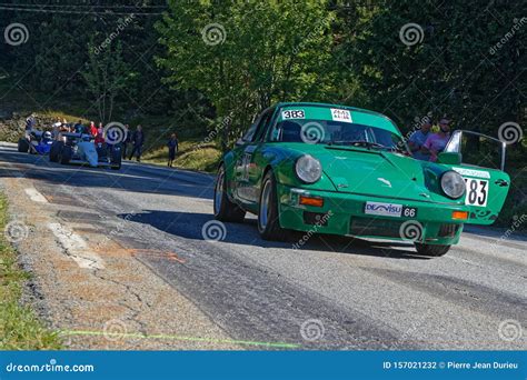 Historic Racing Cars Drive To the Start of Uphill Race Editorial ...