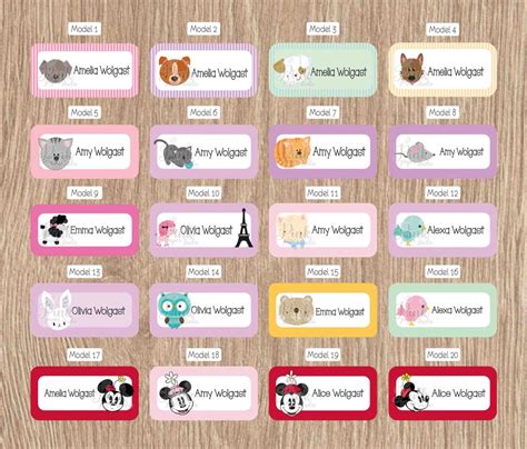 30 Large Personalized Labels Stickers Label School - Etsy