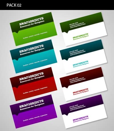 5 Business Card Template Packs - Snap2objects