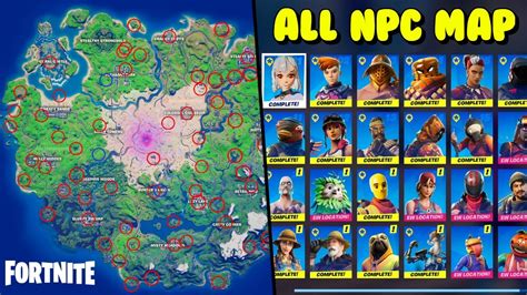 ALL NPC SPAWN MAP - All Bosses & NPC Locations in Fortnite Season 5 ...