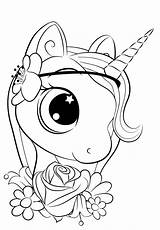 Printable Cute Unicorn Coloring Pages sketch template
