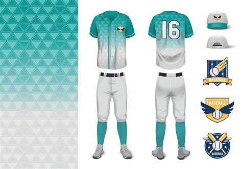 Baseball Uniform Mockup Realistic Set 19155966 Vector Art at Vecteezy