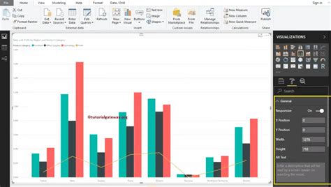 Format Power BI Line and Clustered Column Chart