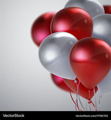 Realistic glossy balloons Royalty Free Vector Image