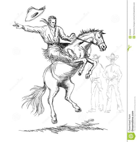 Horse And Cowboy Drawing at GetDrawings | Free download