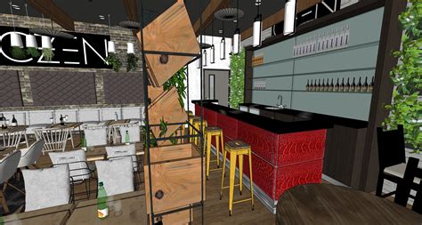 CZEN - Restaurant Interior Design Version 1 on Behance