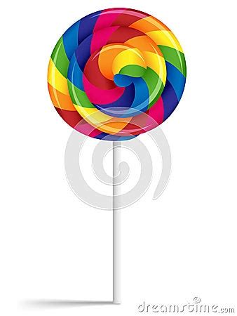 Swirly Rainbow Lollipop Royalty Free Stock Photo - Image: 24614165