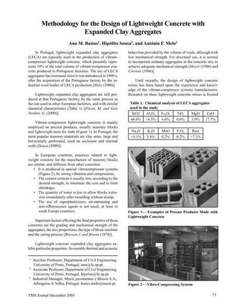 Methodology for the Design of Lightweight Concrete with Expanded ...