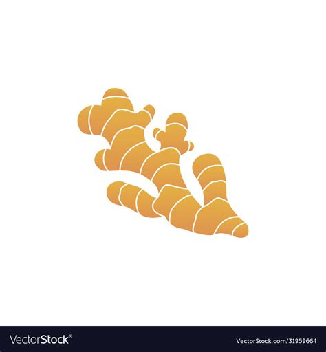 Gold ginger logo Royalty Free Vector Image - VectorStock