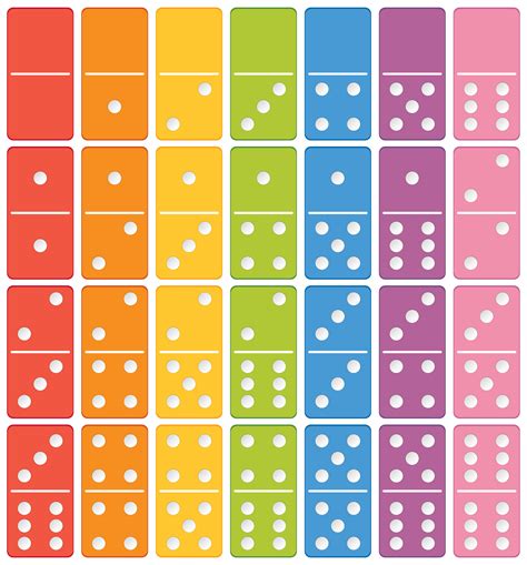 Colourful domino set element 607942 Vector Art at Vecteezy