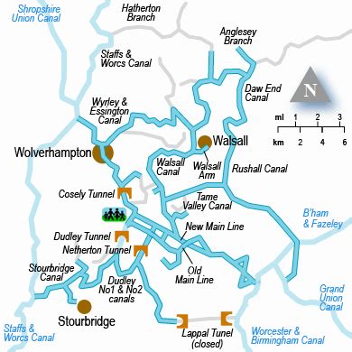 Birmingham canal navigations guide and map.