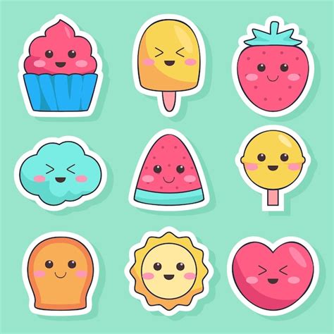 Free Vector | Set of cute trendy vintage sticker fashion badges with ...