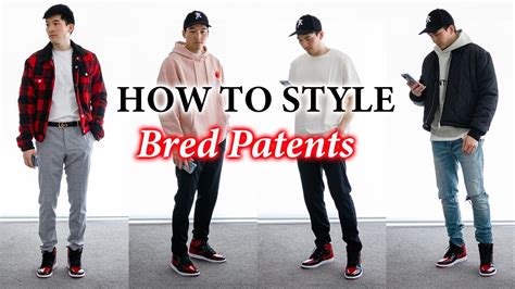 How to style - Air Jordan 1 'Bred Patent' (10+ Outfit Ideas!) - YouTube