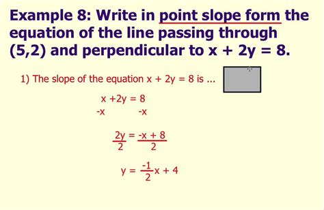 Writing an Equation of Perpendicular Lines - YouTube