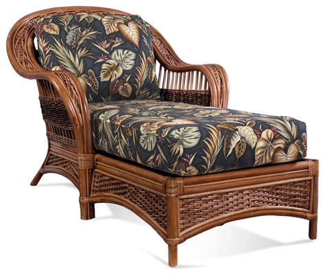 Rattan Chaise Lounge - Tigre Bay - Tropical - Indoor Chaise Lounge ...