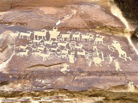 The Great Hunt petroglyph panel Photo credit: Cindy Barks - Provided by ...