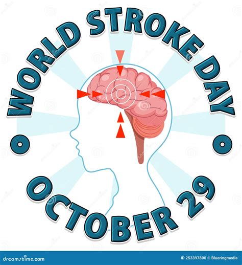 World Stroke Day Banner Design Stock Vector - Illustration of logo, empty: 253397800