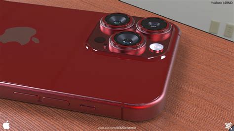 iPhone 15 Pro Rendered in Dark Red by 4RMD