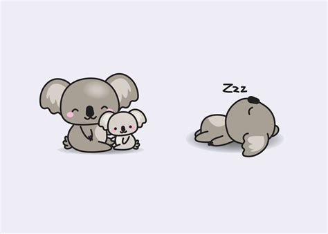 Premium Vector Clipart Kawaii Koala Cute Koalas Clipart - Etsy | Niedliche zeichnungen ...