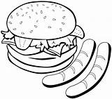 Breakfast Sausage Coloring Page sketch template