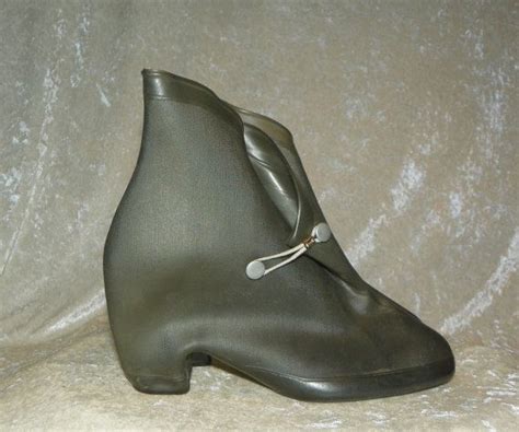 Vintage Ladies Vinyl Galoshes Overshoes for Heels from the 1950's, 60's and 70's. My Mom had a ...