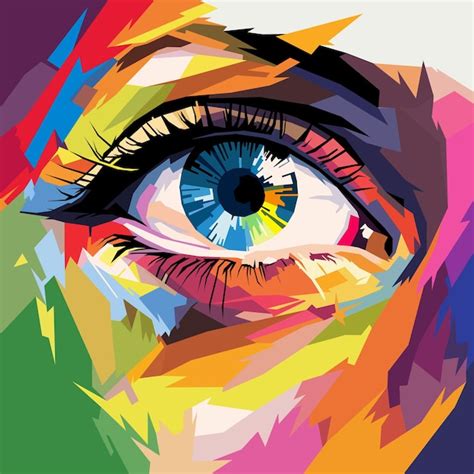 Premium Vector | Beautiful eyes drawn using wpap art style, pop art, vector illustration.