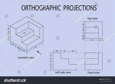 Vector Diagram Show Isometric View Object Stock Vector (Royalty Free ...