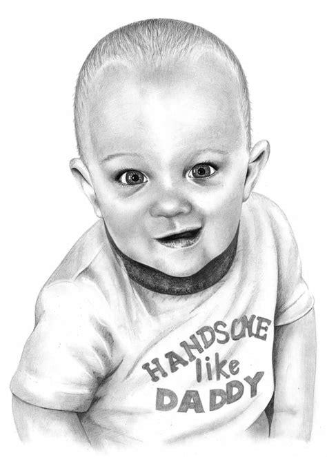 Pencil Drawing of Baby Boy | Pencil Sketch Portraits