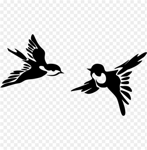 Bird Silhouette Drawing Download Flying And Gliding - Two Love Birds ...