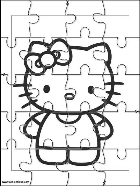 Hello Kitty Printable Puzzle 3 | Hello kitty imprimible, Cosas de hello kitty, Gatito