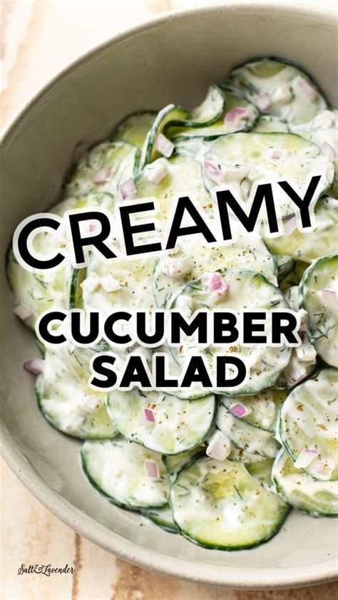 Creamy Cucumber Salad | Pinterest