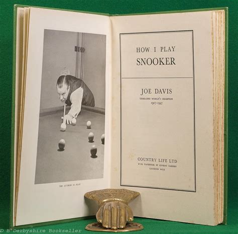 How I Play Snooker by Joe Davis (Country Life, 1949) | D. B. Derbyshire ...