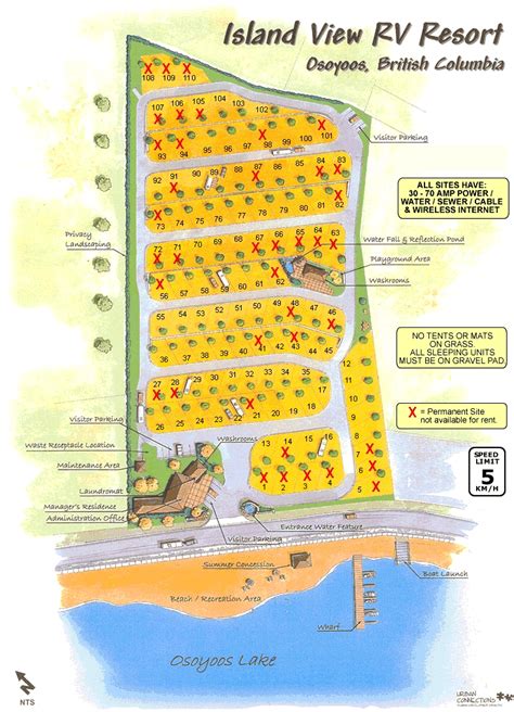 Island View RV Resort Map | Osoyoos RV Park