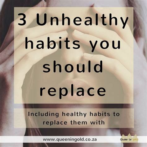 3 Unhealthy habits and how you should replace them. | Unhealthy, Habits, Healthy habits