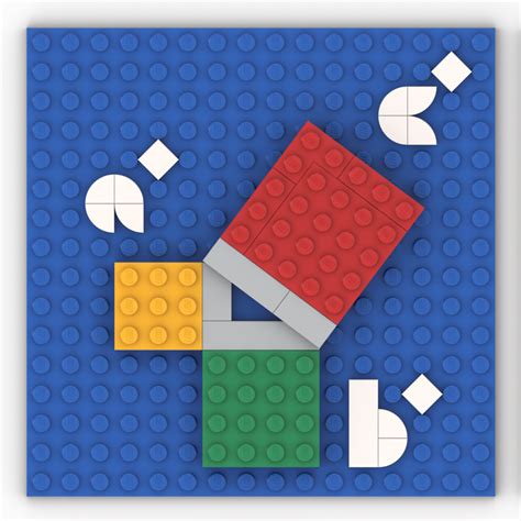 LEGO MOC Pythagorean Theorem Visualisation with a 3-4-5 Right Triangle ...