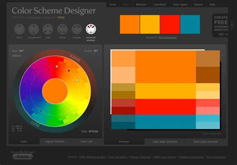 Character and Creature Design Notes: Free Color Scheme Designer