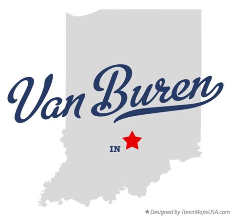 Map of Van Buren, Brown County, IN, Indiana