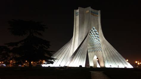 azadi tower, low angle view, tree, tourism, the past, plant, outdoors ...