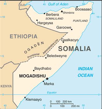 Somalia Country Flag Map Capital City Population Location Bordering ...