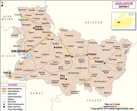 Shajapur District Map