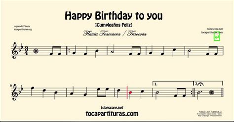 Cumpleaños Feliz Partitura de Flauta Travesera o Traversa Accordi - Chordify