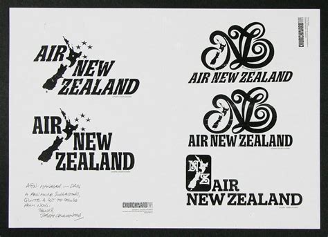 FE012158/10b; Air New Zealand Logo Design; Samoan; Churchward, Joseph ...