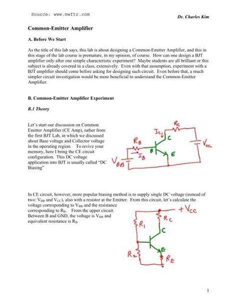 Introduction common emitter amplifier with re