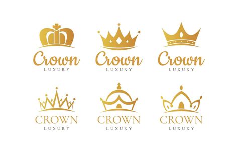 Luxury Crown Logo Set Template 8291480 Vector Art at Vecteezy