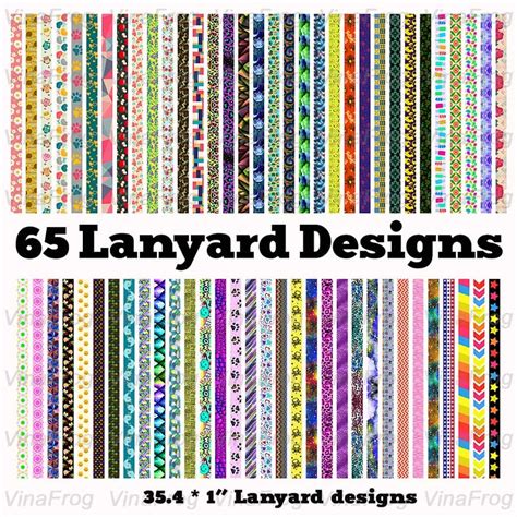 Bundles 65 Lanyards PNG Designs, Sublimation Designs For Lanyards ...