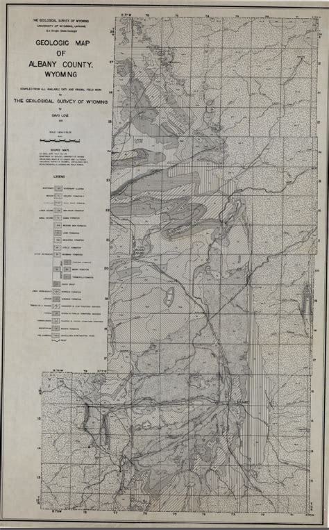 Geologic Map of Albany County, Wyoming (1935) - WSGS Product Sales ...