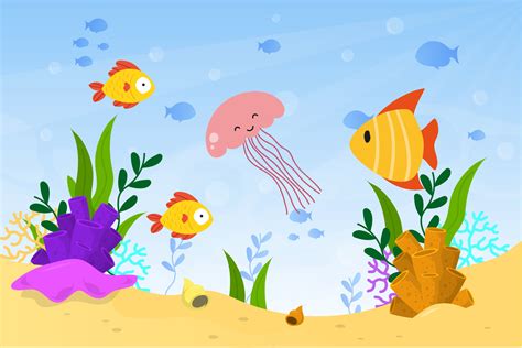 Fish Aquarium Graphic Design Cartoon Graphic by wickymonkeynft ...